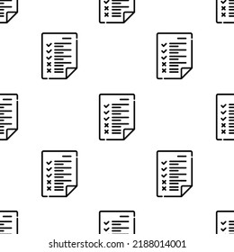 tasks icon pattern. Seamless tasks pattern on white background.