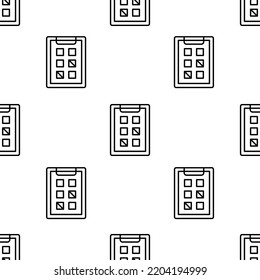tasks icon pattern. Seamless tasks pattern on white background.