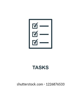 Tasks icon. Premium style design from startup collection. UX and UI. Pixel perfect tasks icon for web design, apps, software, printing usage.