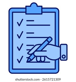 Tasks icon represented by Tasks symbol Blue style.