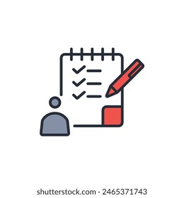 Tasks icon. vector.Editable stroke.linear style sign for use web design,logo.Symbol illustration.