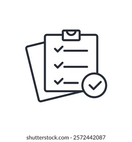 Tasks icon. vector.Editable stroke.linear style sign for use web design,logo.Symbol illustration.