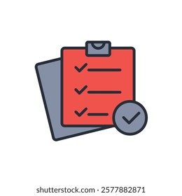 Tasks icon. vector.Editable stroke.linear style sign for use web design,logo.Symbol illustration.