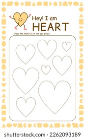 Tasks for kids. Shapes learning. Early education. Tracing worksheet for children. Preschool handwriting practice. Geometry game. Maze activity. Dashed lines play and study page book. 
