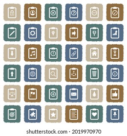 Tasks And Notes Icons. Grunge Color Flat Design. Vector Illustration.