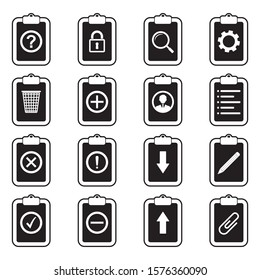 Tasks And Notes Icons. Line With Fill Design. Vector Illustration.
