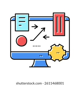 tasks planning color icon vector. tasks planning sign. isolated symbol illustration