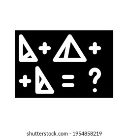 tasks with shapes glyph icon vector. tasks with shapes sign. isolated contour symbol black illustration