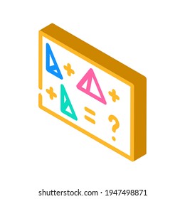 tasks with shapes isometric icon vector. tasks with shapes sign. isolated symbol illustration