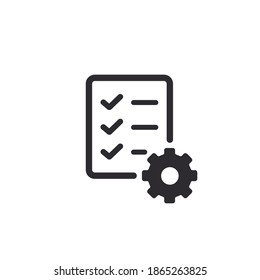 Tasks. Vector icon. Clipboard - vector icon. Clipboard icon. Task done. Signed approved document icon. Project completed. Check Mark sign. Document setup. Settings system file. Survey. Extra options.