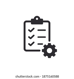 Tasks. Vector icon. Clipboard - vector icon. Clipboard icon. Task done. Signed approved document icon. Project completed. Check Mark sign. Document setup. Settings system file. Survey. Extra options.