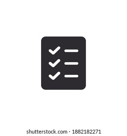 Tasks. Vector icon. Clipboard - vector icon. Clipboard icon. Task done. Signed approved document icon. Project completed. Check Mark sign. Worksheet sign. Vector illustration. Survey. Extra options.