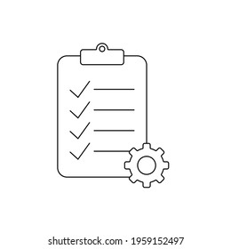 Tasks. Vector icon. Clipboard - vector icon. Clipboard icon. Task done. Signed approved document icon. Project completed. Check Mark sign. Document setup. Settings system file. Survey. Extra options.
