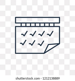 Tasks vector outline icon isolated on transparent background, high quality linear Tasks transparency concept can be used web and mobile