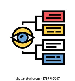 tasks vision color icon vector. tasks vision sign. isolated symbol illustration
