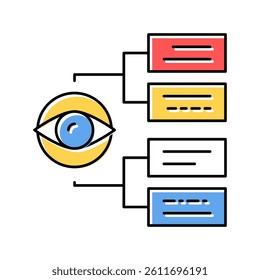 tasks vision color icon vector. tasks vision sign. isolated symbol illustration