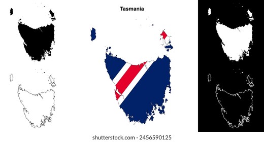 Tasmania leere Umrisskarte