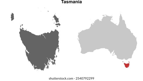 Tasmanien-Gliederungskartenset