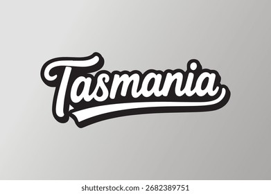 tasmânia elemento gráfico de texto Design de modelo de ilustração 
