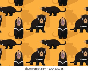 Tasmanian Devil Cartoon Background Seamless Wallpaper