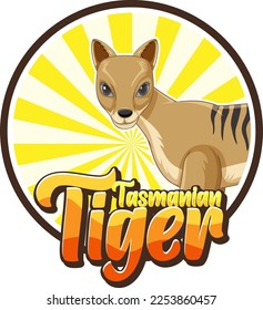 Tasmanian tiger extinction animal illustration