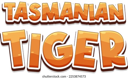 Tasmanian tiger extinction animal illustration