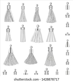 tassel accessories fashion design vector illustration
