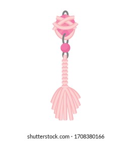 Tassel brush vector icon.Cartoon vector icon isolated on white background tassel brush.