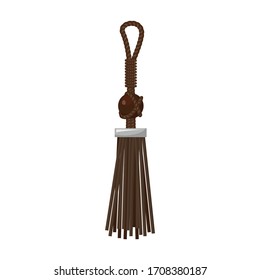 Tassel brush vector icon.Cartoon vector icon isolated on white background tassel brush.