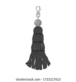 Tassel brush vector icon.Cartoon vector icon isolated on white background tassel brush.