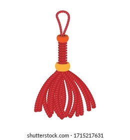 Tassel brush vector icon.Cartoon vector icon isolated on white background tassel brush.