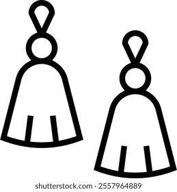 tassel icon. Thin linear style design isolated on white background