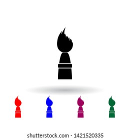 tassel multi color icon. Elements of art and painting set. Simple icon for websites, web design, mobile app, info graphics