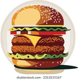 ein Geschmack American Hamburger.Dies ist eine bearbeitbare EPS-Vektordatei.