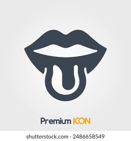 Taste bud icon - minimalist vector illustration