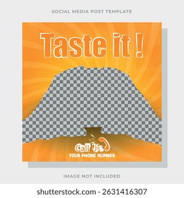Taste burger social media post design