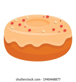 Taste donut icon. Cartoon of taste donut vector icon for web design isolated on white background
