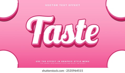 Taste Editable Text effect Template Suitable for food Products