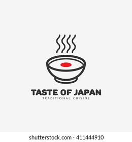 Taste of Japan logo template design. Vector illustration.