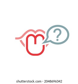 Taste loss icon, sign. Insipidity. Long-term covid effects. Editable vector illustration isolated on a white background. Medical, healthcare concept in modern outline style. 