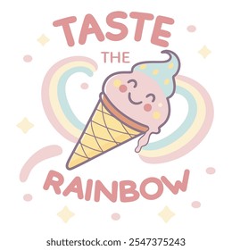 Pruebe el diseño de Vector de helado de arco iris