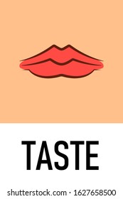 Taste sense icon. Clipart image isolated on background