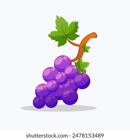A Taste of Summer Juicy Grape Vector Graphic