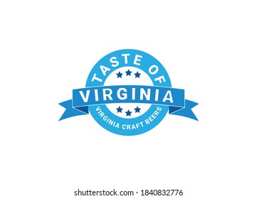 Taste of Virginia Logo or Icon Design Vector Image Template