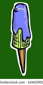 taste of yummy ice cream sketch