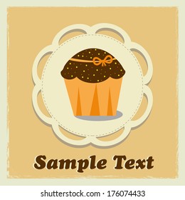 geschmackvoller Cupcake mit viel Platz für Ihren Text