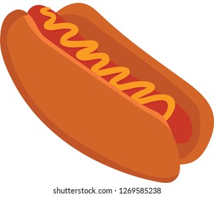 Tasty american hot dog