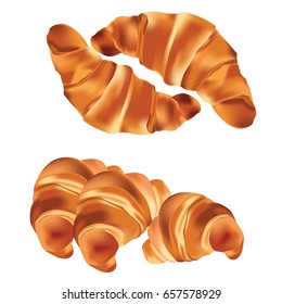 Tasty appetizing croissants