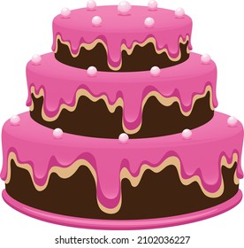 tasty birthday cake vector .