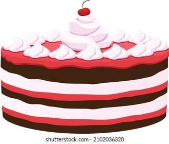 tasty birthday cake vector .
